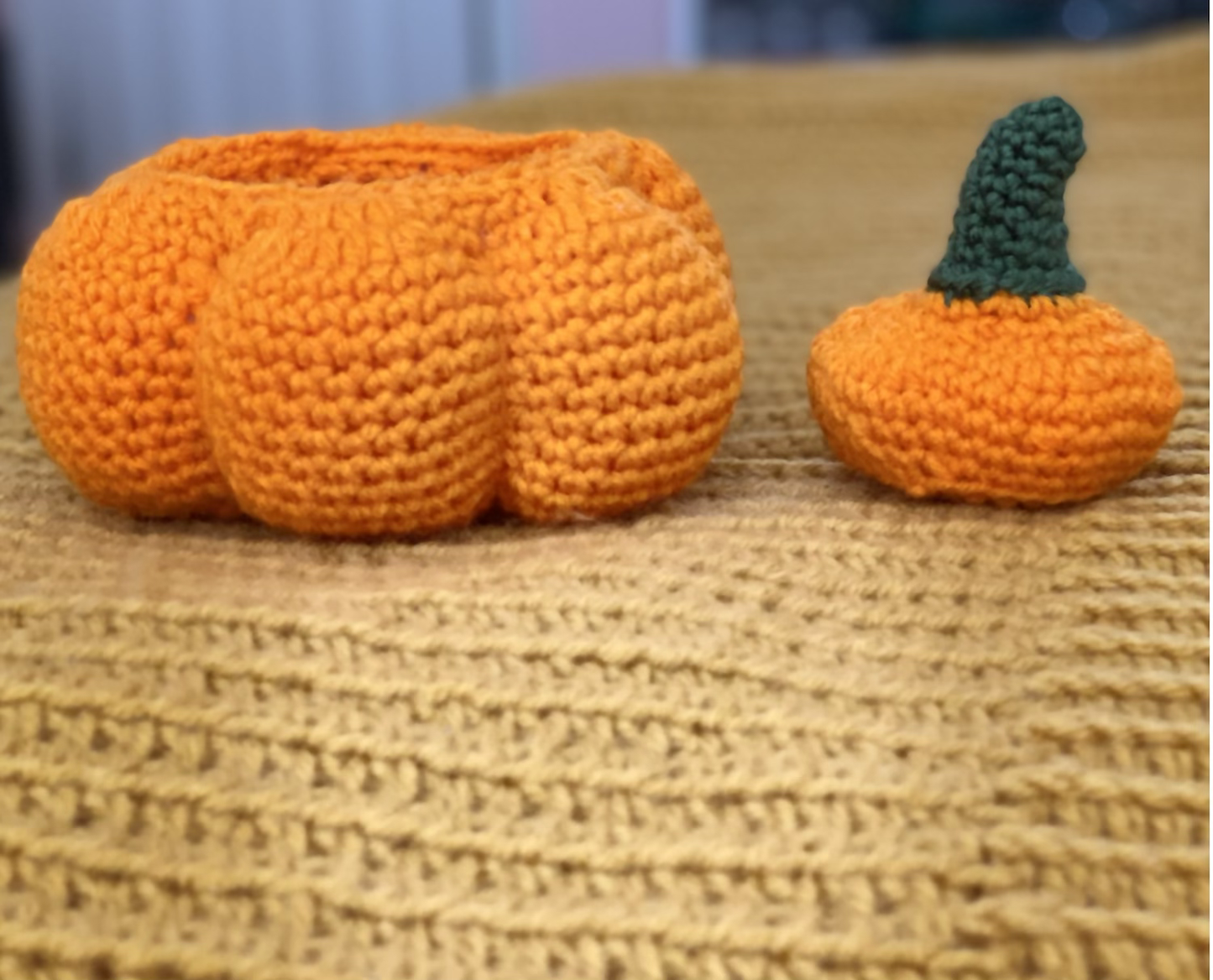Crochet Pumpkin with Lid