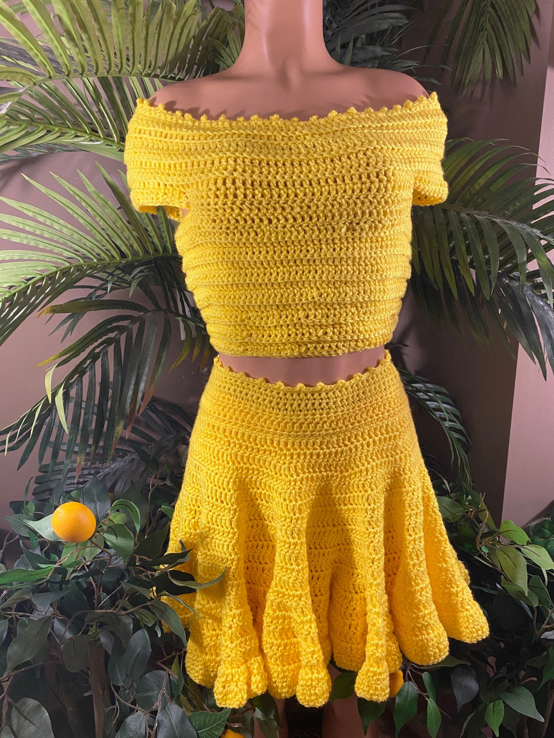 Cynthia Off the Shoulder and Cicle Skirt Set
