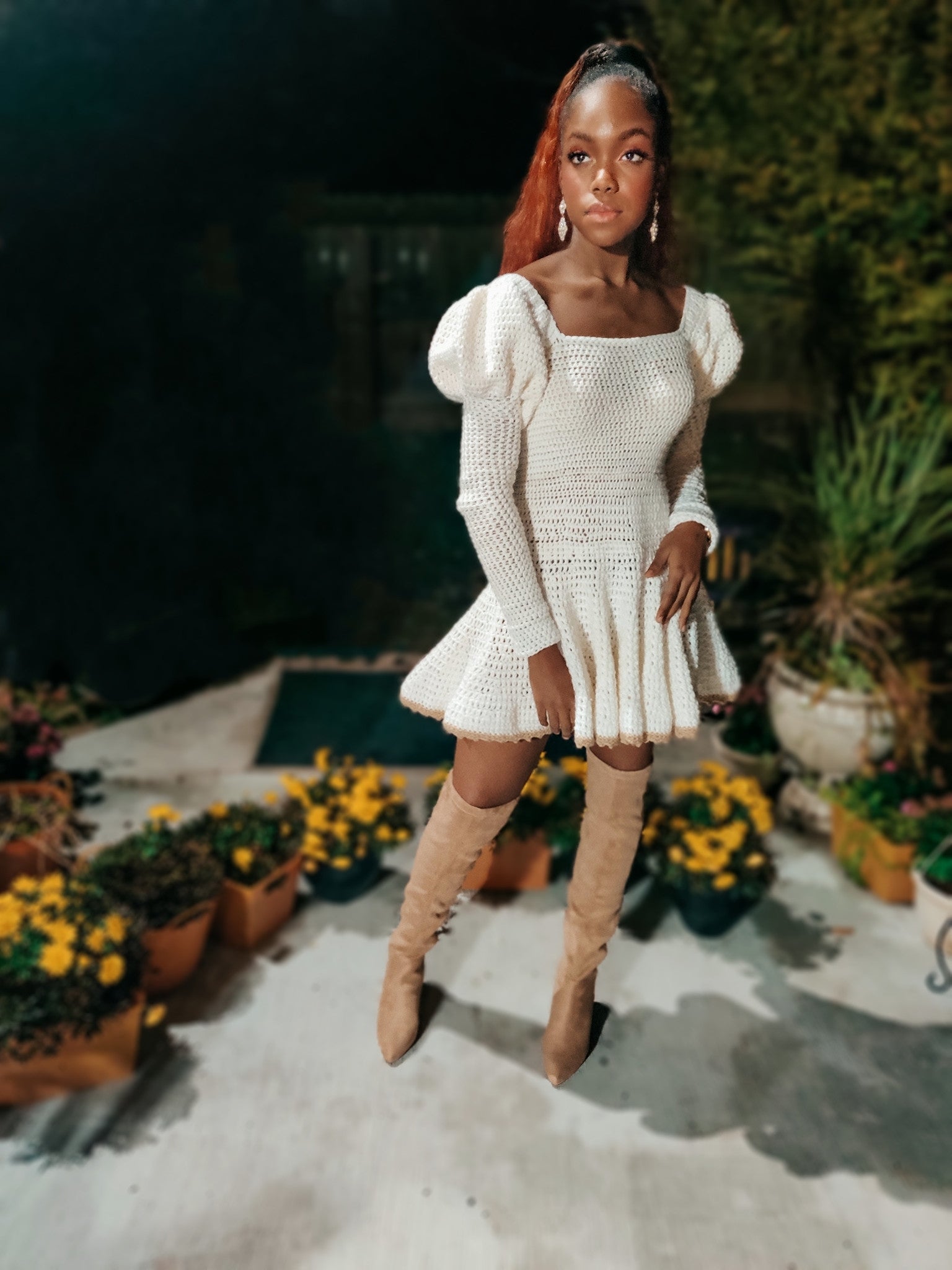 Ivory Estelle Circle Mini Dress Angel Love Crochet & Company Ivory Estelle Circle Mini Dress Angel Love Crochet & Company