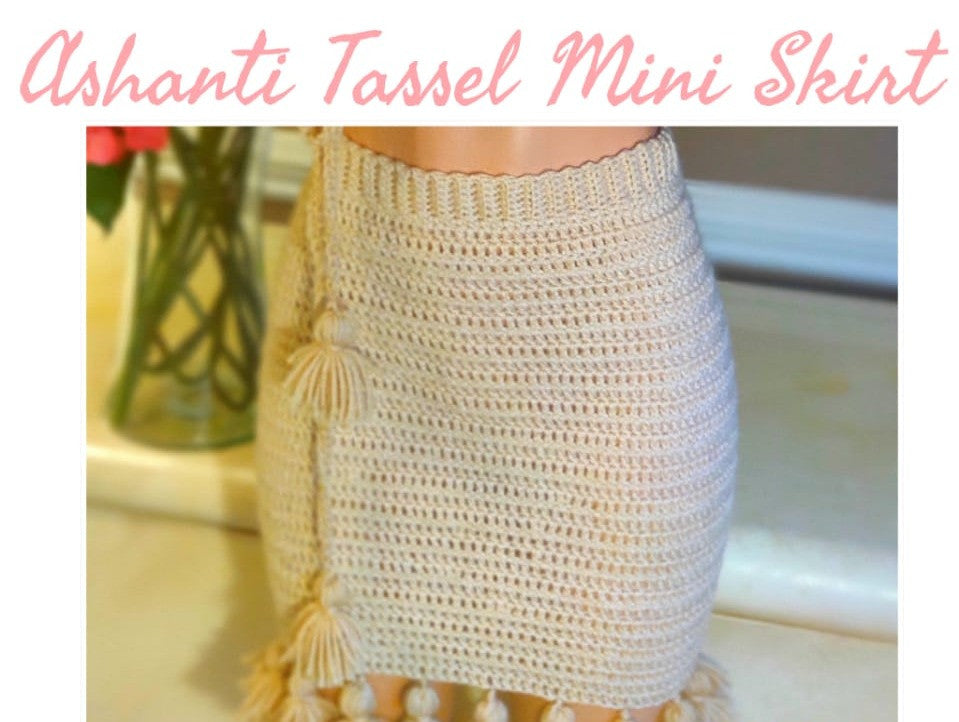 Ashanti Scallop Top & Tassel Mini Skirt