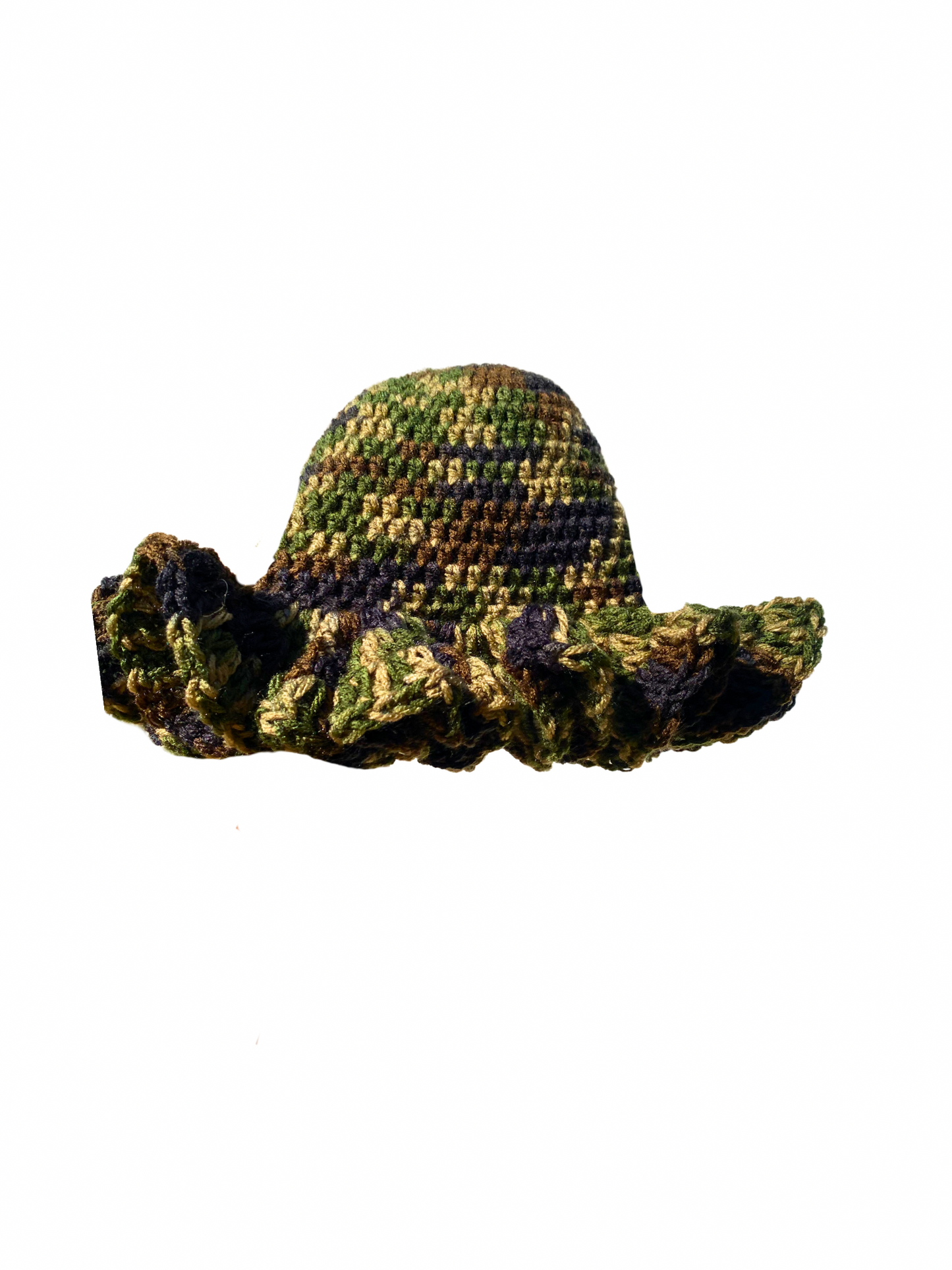 Camo Ruffled Hat *SMALL Ruffles*