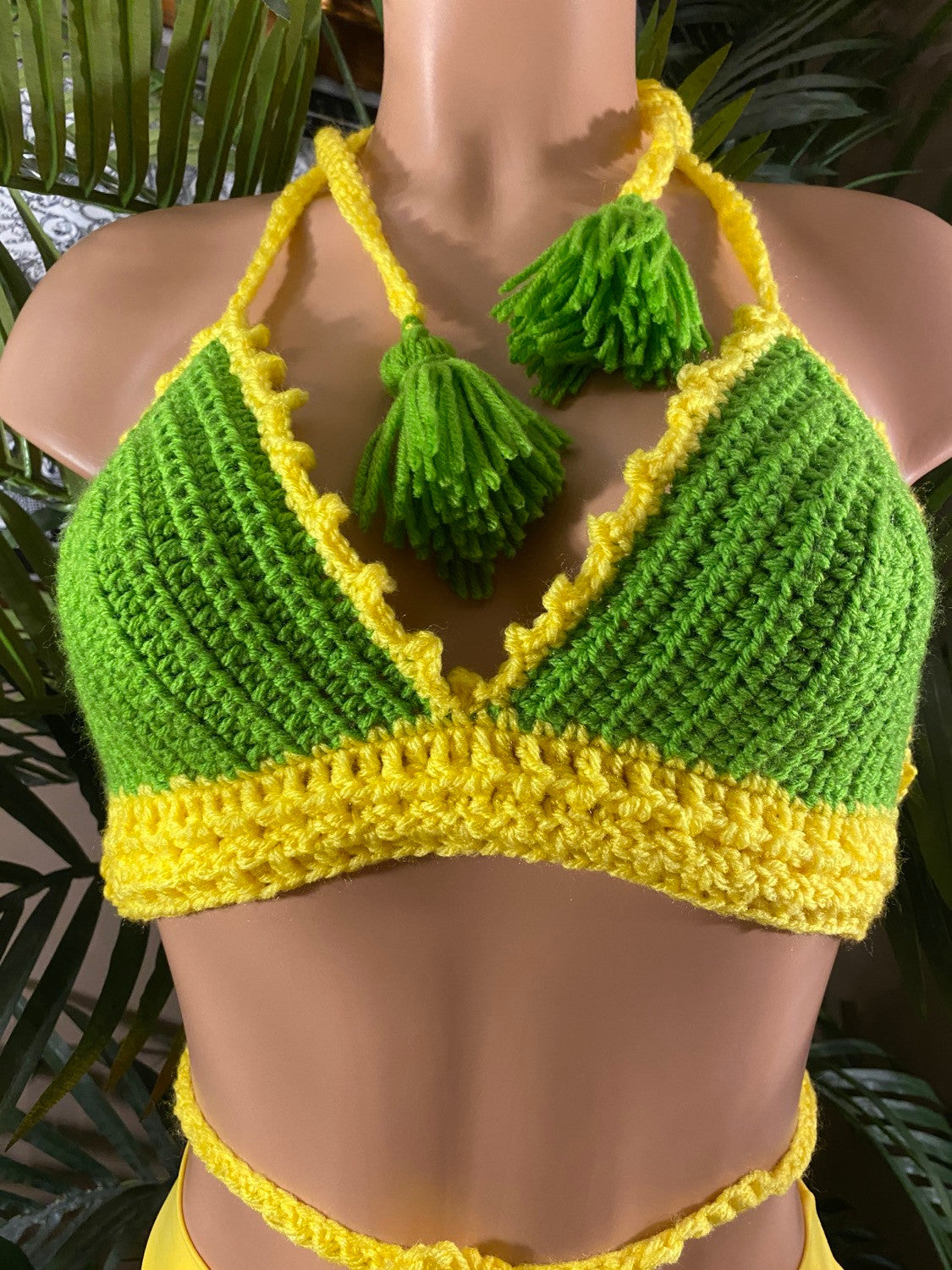 Jaden Green Yellow Bikini With Coverup Angel Love Crochet Company